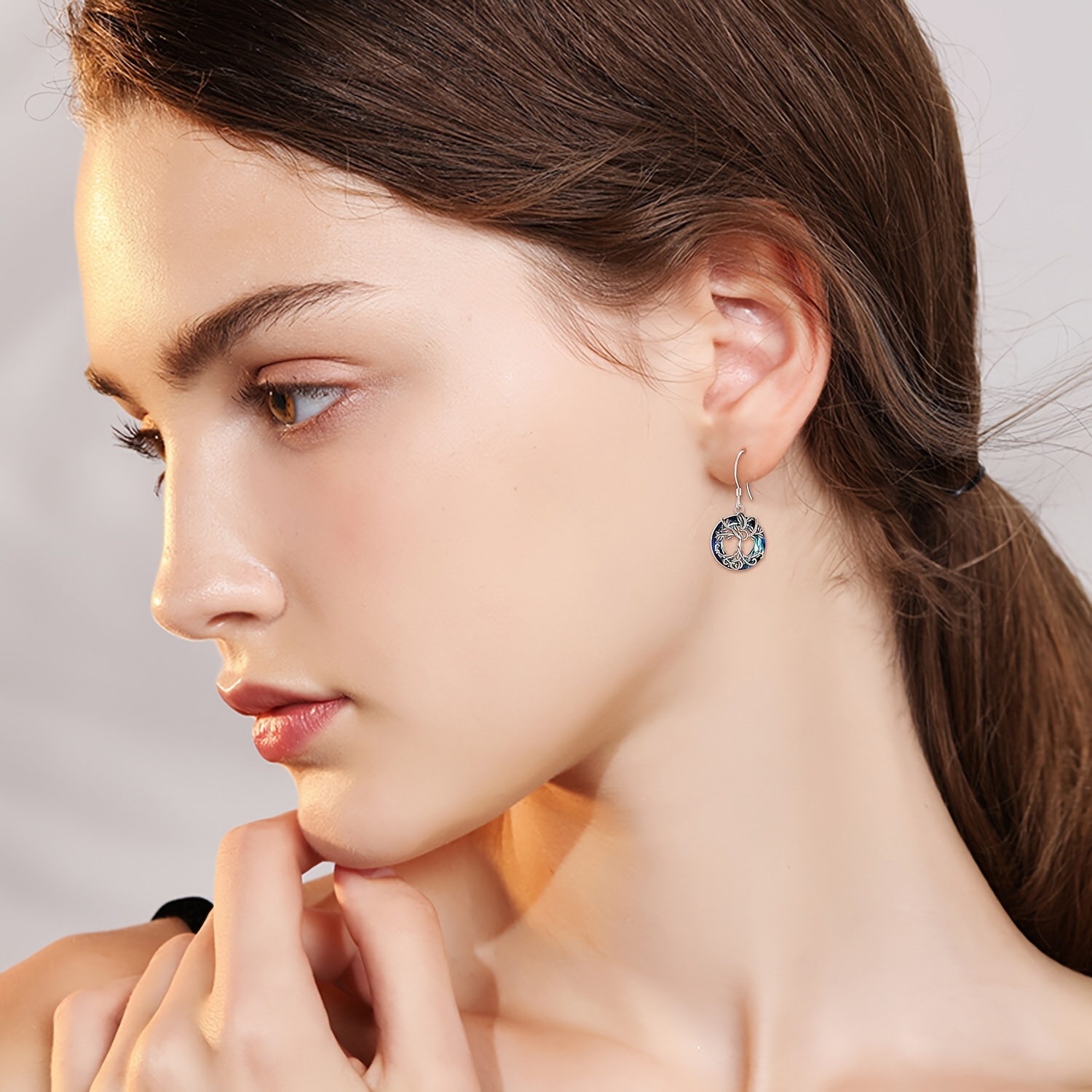 Women's 925 Sterling Silver Tree of Life Dangle Earrings